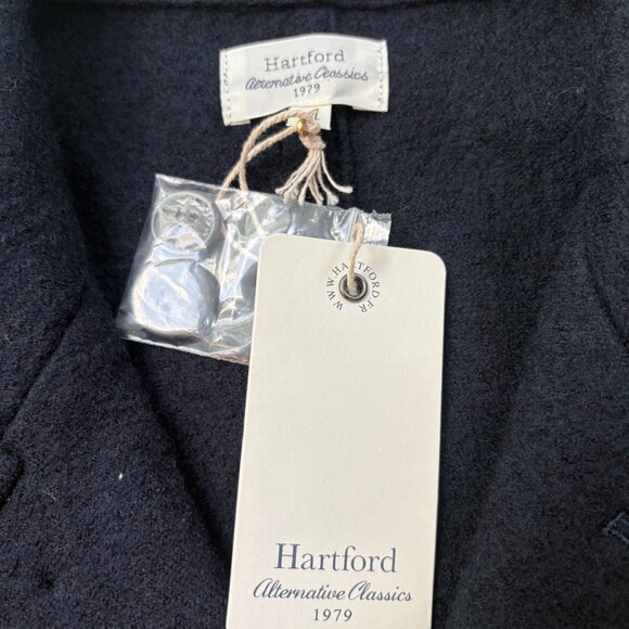 Hartford Alternative Classics Wool Jacket Blazer Coat Navy Blue XXL NWT - Picture 2 of 8